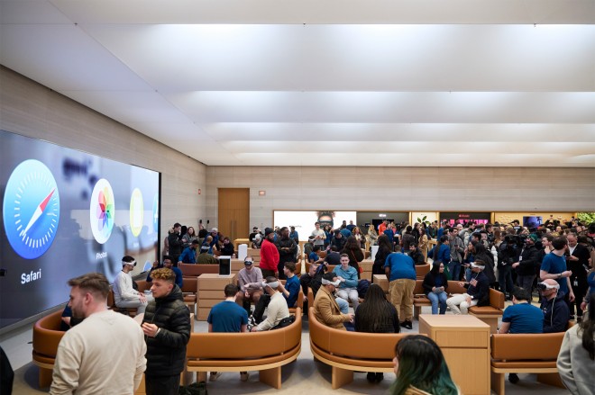 Apple Vision Pro Apple Fifth Avenuen demoalueella